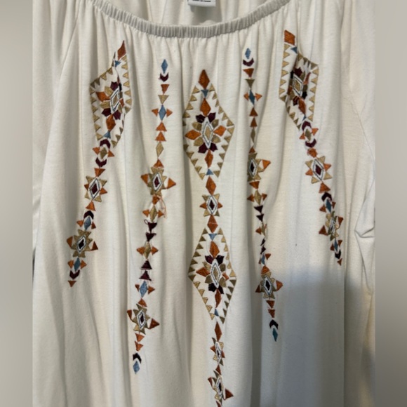 Ruby Rd. Ivory Top with Multicolor Embroidery - Picture 3 of 5
